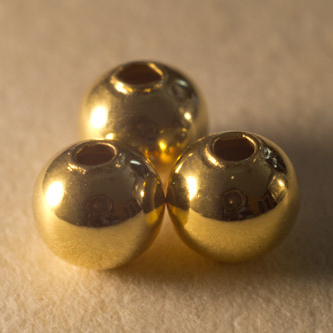 Gilt round beads 3mm