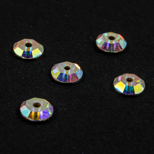 Preciosa Sequins Crystal AB 5mm (x12)